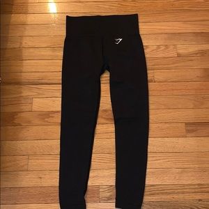 Black Seamless Gym Shark Leggings